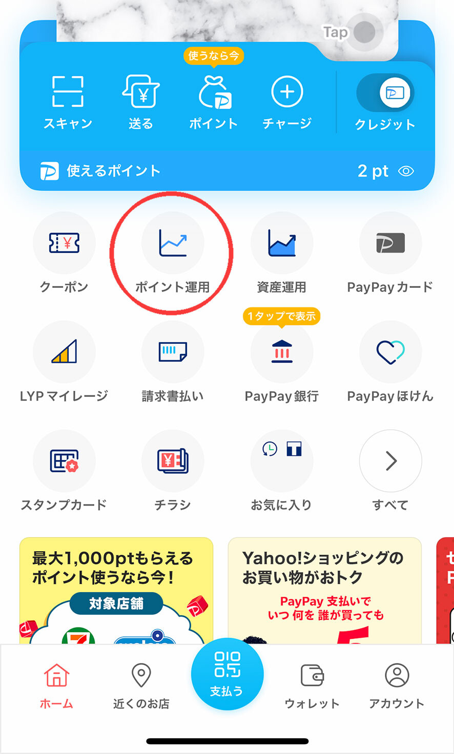 PayPayポイント運用